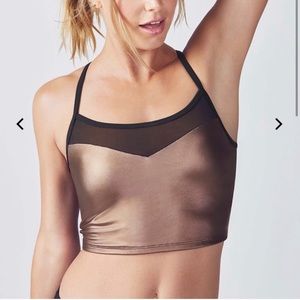 NWT Fabletics Metallic Midi Bra